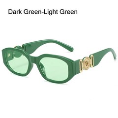 Irregular Oval Sunglasses Metal Rose Accent UV400 Unisex Retro Fashion Shades
