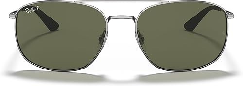 Ray-Ban RB3654 004/9A 60 145 Unisex Sunglasses Gunmetal Green