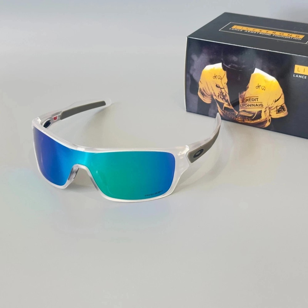 Oakley Turbine Rotor OO9307 Sunglasses Polished Clear Frame/Green Lens