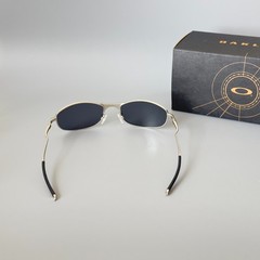 Oakley Tightrope OO4040 Polarized Sunglasses Silver Frame Black Lens