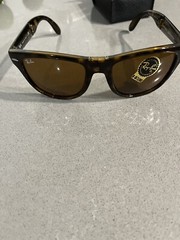Ray-Ban RB4105 710 54-20 Unisex Square Sunglasses Light Havana With B-15 Lenses