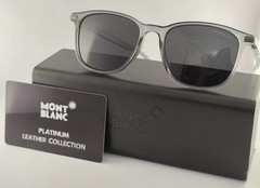 Montblanc Full Rim Sunglasses / Gray Frame / 100% UV Protected Black Lenses