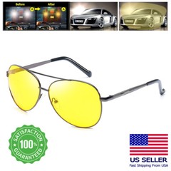 Aviator Tac HD Night Vision Glasses Polarized Sunglasses for Men Driving Goggles