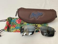 Maui Jim Sunglasses Eyewear Sun Protection 57-18-133 MJ715-06 Made in Japan Case