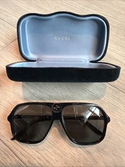 Gucci GG0734S Aviator SunGlasses Men 62mm New With Case.