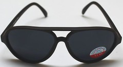 Aviator Sunglasses w Nylon Frames Super Dark Blue Lens Black or Brown Frame