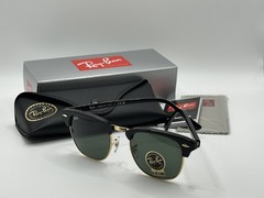 Ray-Ban RB3016 Clubmaster W0365 Black/Gold Frame Green G-15 Lens 51mm Sunglasses