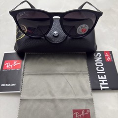 Ray-Ban RB4171 622/T3 54-18 Erika Matte Black Frame Grey Gradient Polarized Lens