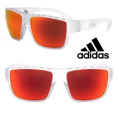 ADIDAS SUNGLASSES TRANSPARENT FIRE RED MIRROR SP0008 ad20 KATO EYEGLASSES a126