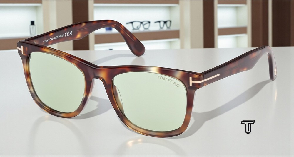 Tom Ford FT1099 56N Acetate Havana Other Green 52 mm Men’s Sunglasses