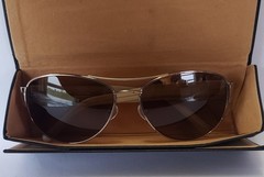 Kirkland Signature Men’s Aviator Sunglasses Tinted Brown Lens Brown Frame 135mm