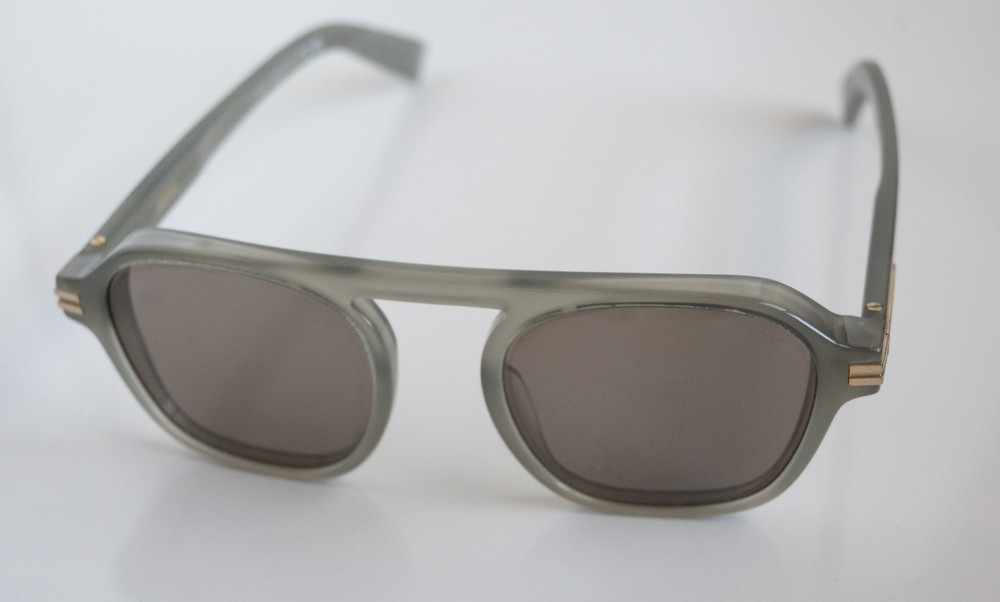 ZEGNA Round SUNGLASSES 51mm EZ 0241 Gray/Tan mirrored solid Made in Italy $465