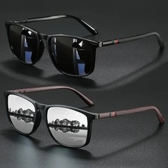 2PCS Vintage Polarized Square Sunglasses UV400 Men Women Driving Fishing