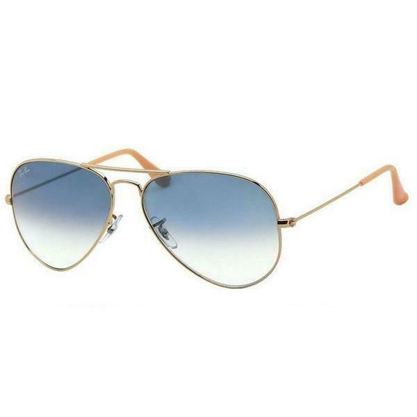 Ray-Ban Sunglasses RB3025 Aviator Gradient Gold Frame Light Brown Lens 58mm