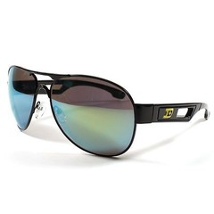Designer Modern Green Mirrored Lens Mens Womens Air Force Style Black Sunglasses