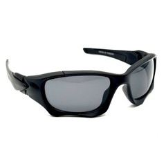Passong Designer Modern Wrap Sunglasses Black Fashion Frame & Lenses ULTRA-MOD