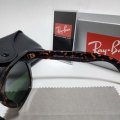 Ray-Ban RB2140 Wayfarer Classic Sunglasses Tortoise Frame Green Glass Lens 50mm~