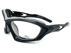 Men’s MOTORCYCLE Riding Padded Safety Protective SUN GLASSES GOGGLES Clear Lens