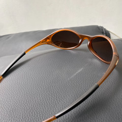 Vintage Oakley JACKET X SATISFY Prizm Sunglasses Lightweigh Brown Frames