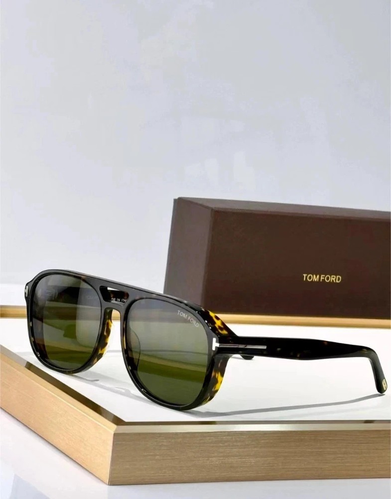 Tom Ford Rosco Sunglasses TF1022 Havana/Green 58-16-140mm With Case New