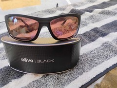 Revo Genesis Polarized Mirrored Blue Lens Black Plastic Rectangle RE 1188 01