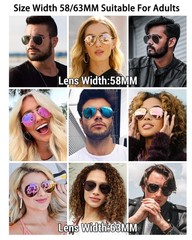 Pro Acme Polarized Aviator Sunglasses for Men and Women 100% UV Protection, 6…