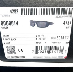 Oakley Gascan Sunglasses OO9014-03-473 Matte Black Gray Tinted with Pouch