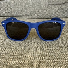 Brooks Running Sunglasses Blue White Logo Spellout Lightweight Square Shades