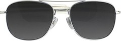 Humvee Military Sunglasses Silver HMV-52B-MATT 52MM. Matte silver high-nickel co