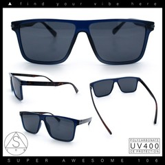 Men’s Slim Rectangle Sunglasses UV400 Lightweight Narrow Modern Minimalist Style