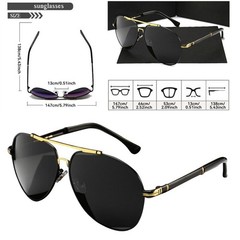 Stylish sunglasses aviator sunglasses glasses black red gold 9375