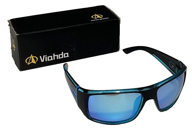VIAHDA Unisex Polarized UV400 Sunglasses Blue Mirrored Mens Womens