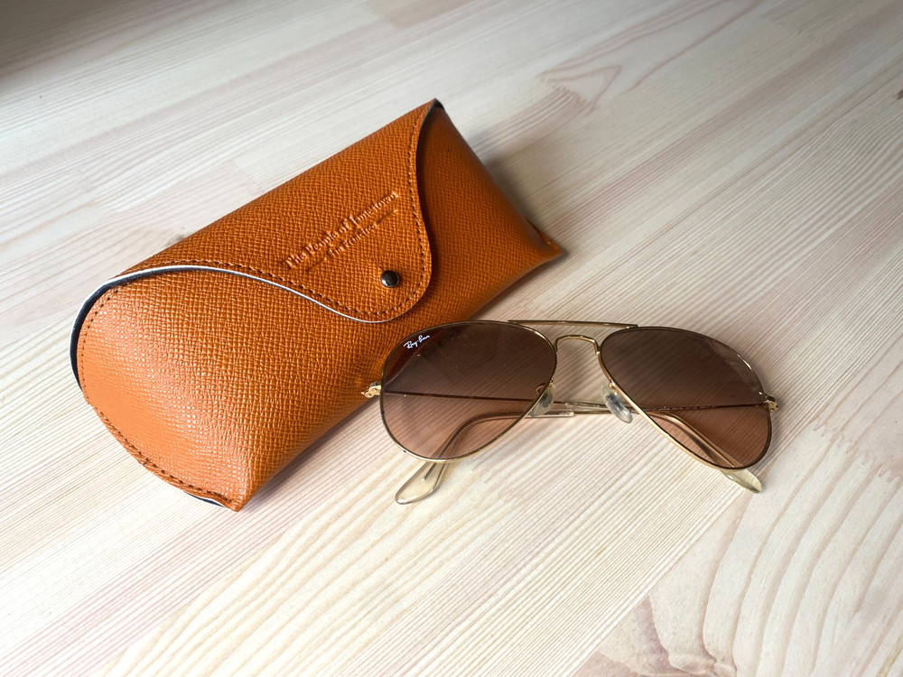 Ray-Ban RB3025 Aviator Gold Gradient Sunglasses 55-14