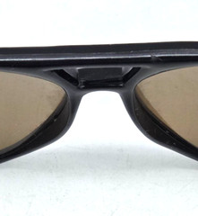 Vintage Black Top Bar Classic Plastic Sunglasses 1980s, 148mm temple, NOS, China