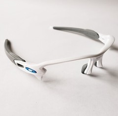 Oakley Flak 2.0 XL Polished White Blue Icons Replacement Frame Only Authentic