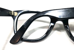 Ray Ban RB2140 901 Black Wayfarer Scratched Sunglasses Frame 50-22 READ