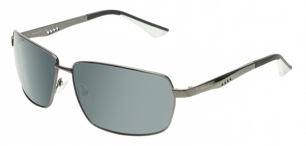 Timberland TB7225 Unisex Sunglasses in Gunmetal Black/Smoke Grey Polarized 64 mm