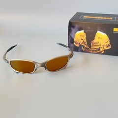 Oakley X-Metal Juliet 1.0 Sunglasses Silver Gray Frame/Gold Lenses