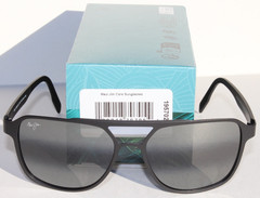 MAUI JIM 2nd Reef POLARIZED Sunglasses 607-02 Satin Black/Neutral Grey NEW