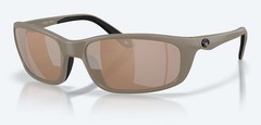 Costa Del Mar Brine II Matte Sand Copper Silver Mirror Polarized Glass 580G NEW