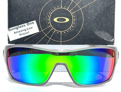 NEW Oakley TURBINE ROTOR Matte Grey POLARIZED Galaxy Jade Lens Sunglass 9307