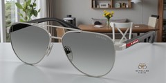 PRADA LINEA ROSSA PS A52S 5AV3M1 Gunmetal Grey Gradient 58 mm Men’s Sunglasses