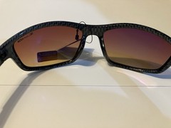 X Loop HD Sunglasses 8XHD336904 Amber Brown Lens 3369 Black Gray Carbon Fiber