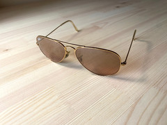 Ray-Ban RB3025 Aviator Gold Gradient Sunglasses 55-14