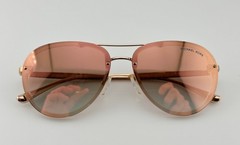 MICHAEL KORS MK2101 34686F Abilene 60mm Rose Gold Aviator Sunglasses Unisex