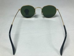 Ray-Ban RB3447 Round Gold Frame Light blue Lens Sunglasses 140MM