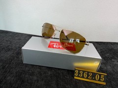 Ray-Ban RB3362 Cockpit Sunglasses, Gold Frame, Solid Yellow Lens