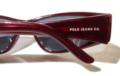 Ralph Lauren Polo Jeans Scorcher Sunglasses, 60-15-125 Wrap Burgundy / Brown