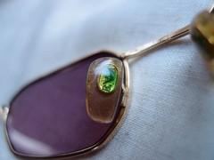 Emporio Armani Vintage Sunglasses Purple Lenses Gold