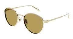DUNHILL DU0034S 003 Round Oval Panthos Titanium Gold Yellow 53mm Mens Sunglasses